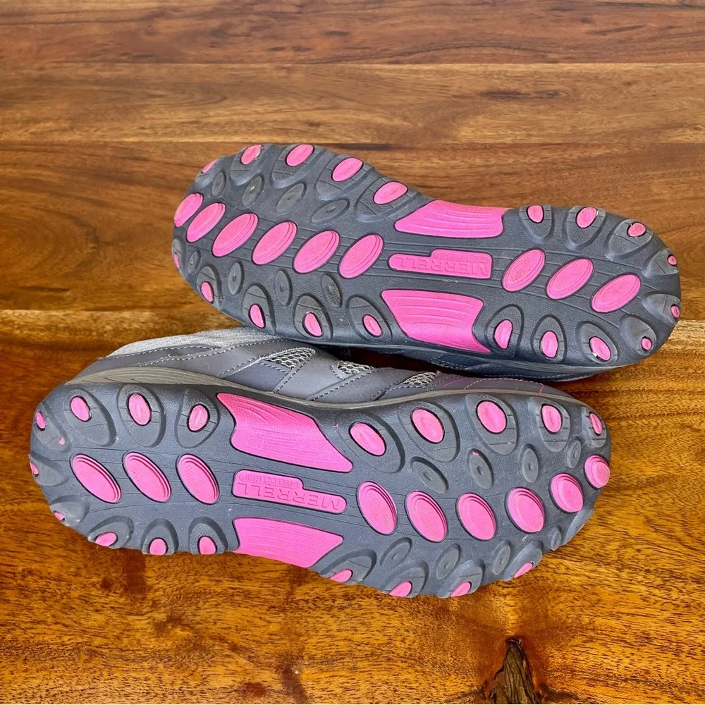 Merrell Girls 6.5 Trail Chaser Hiking Shoes Sneakers Gray Pink - Picture 10 of 11